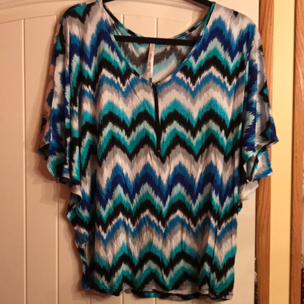 Harmony Chevron Women’s Shirt Blue
